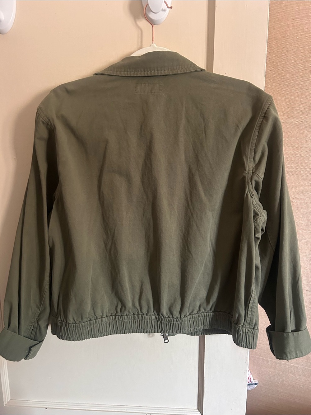 Polo Ralph Lauren Olive Green Zip Jacket with Navy Pony - Picture 3 of 3